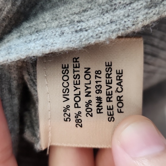 Philosophy Ribbed Gray Mock Neck Dolman Sweater - Picture 5 of 5